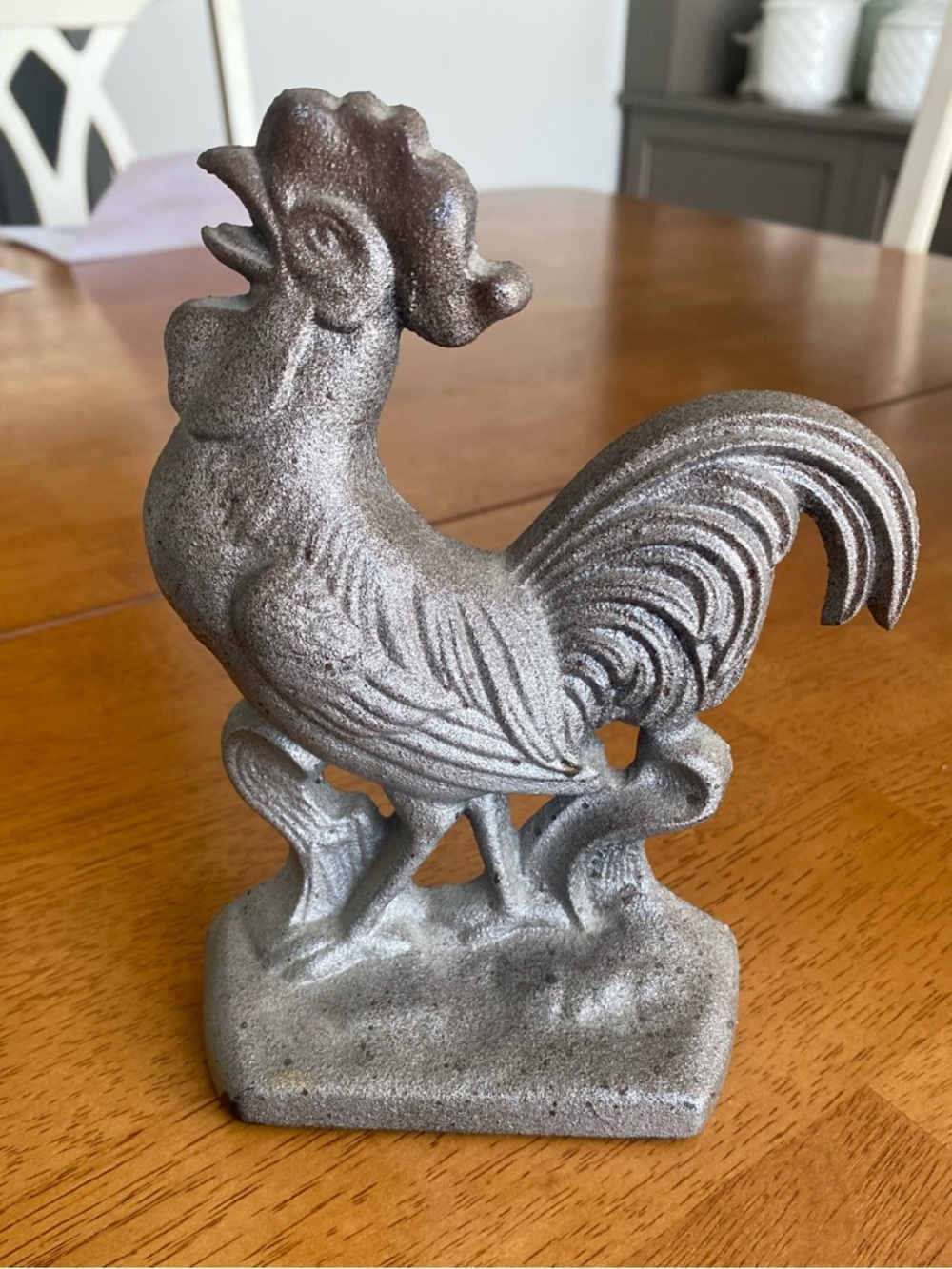 Vintage Cast Iron Rooster Door Stop